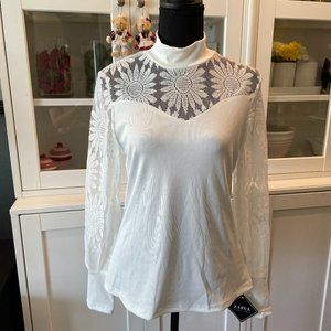 Zaful White Laced Long Sleeves